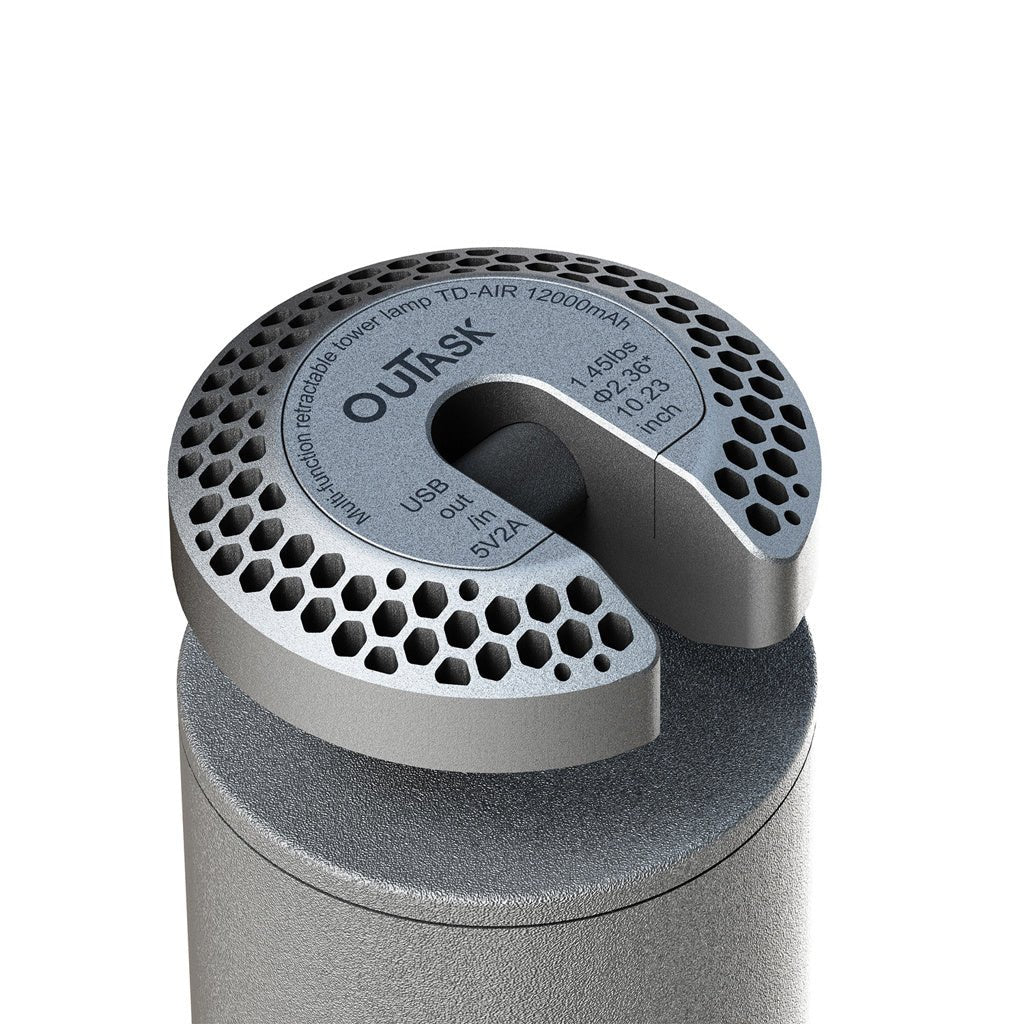 OuTask Lampe Télescopique LED Outdoor 720° - Noire - BYD Shark 2024+