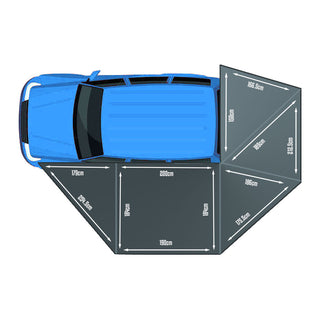 Auvent 270° XL Autoportant Overland BULLFACE 470 Droite sur Xperts4x4 Accessoires 4x4 Off-Road