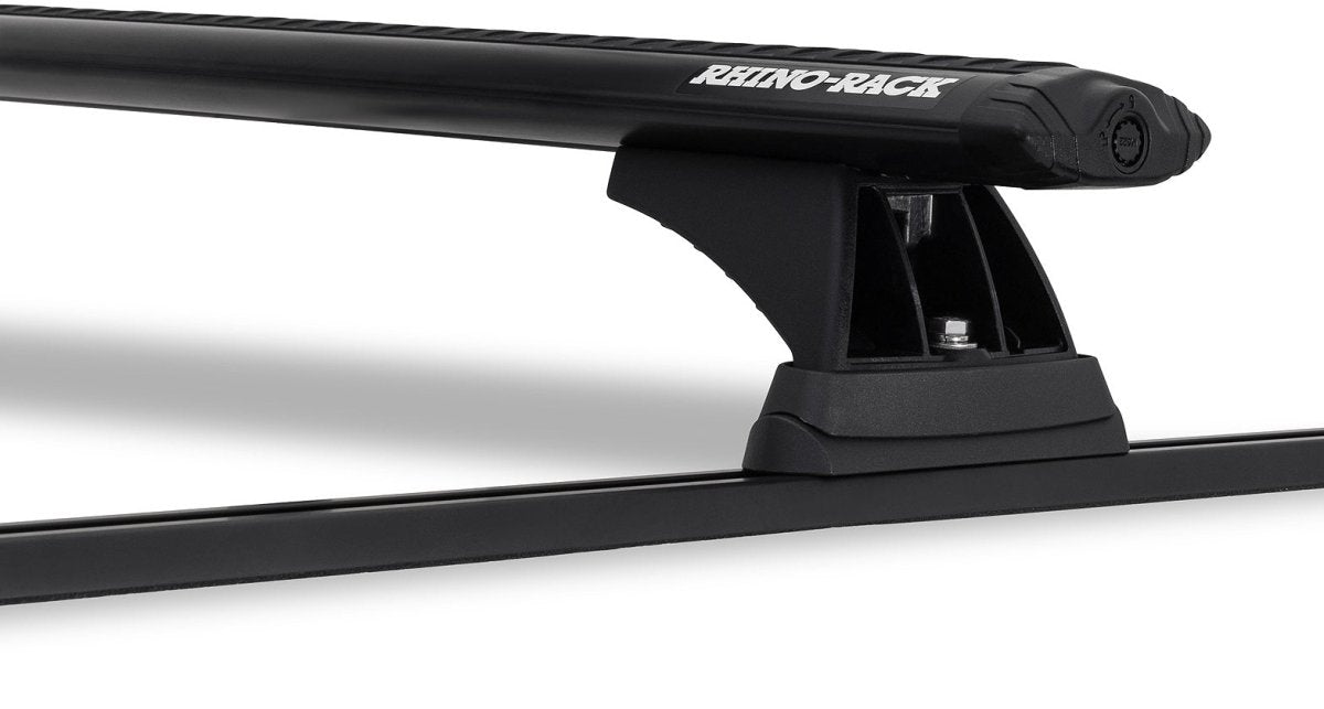 Kit 2 barres de toit noire 1065mm RCH Trackmount Heavy Duty Toyota Hilux 1988-1997 - RHINO-RACK -