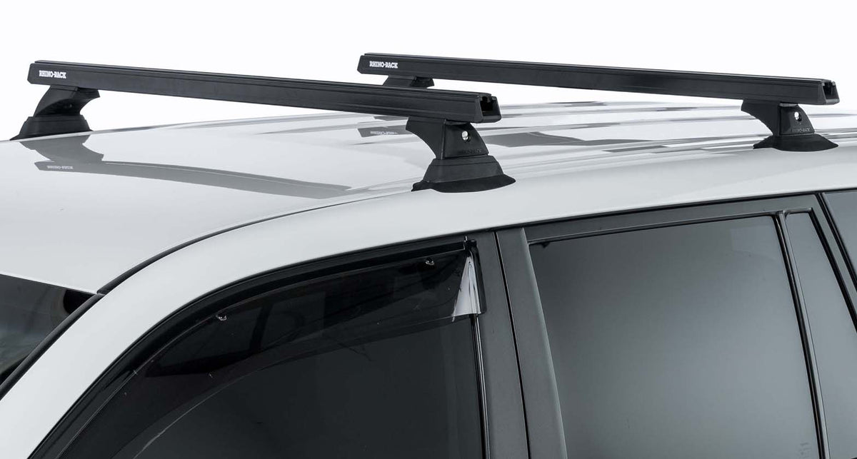 Kit 2 barres de toit noire 1250mm Heavy Duty RCH Volkswagen Caddy 2010-2021 - RHINO-RACK -