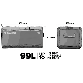 Glacière Portable Dometic CFX3 100 - 99L OffRoad & 4x4 sur Xperts4x4 Accessoires 4x4 Off-Road