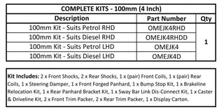 Kit de Suspension OME Jeep Wrangler JK +100mm Rehausse sur Xperts4x4 Accessoires 4x4 Off-Road