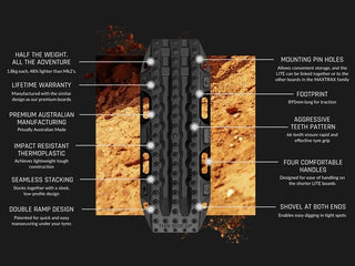 Plaque à Sable MAXTRAX LITE - Noire (Vendue par paire) sur Xperts4x4 Accessoires 4x4 Off-Road