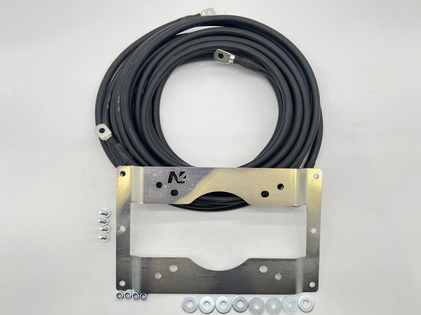 Kit support spécifique de fixation déport 3 mètres pour boitier relais de treuil Warn VR Evo Zeon Tabor N4-Offroad sur Xperts4x4 Accessoires 4x4 Off-Road