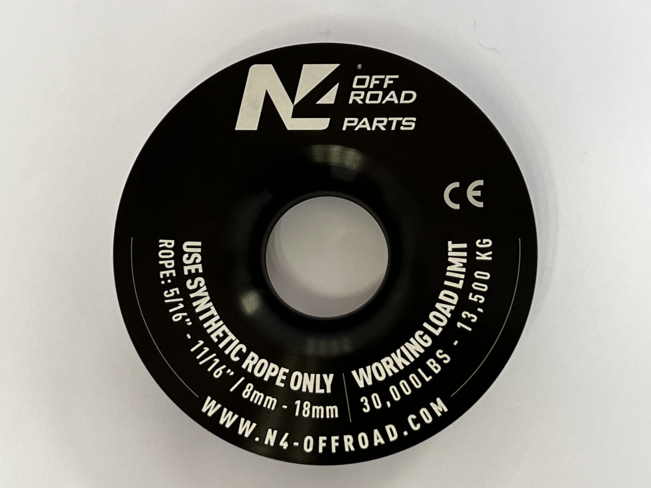 Anneau de treuillage 13.5T en aluminium anodisé noir N4-Offroad sur Xperts4x4 Accessoires 4x4 Off-Road