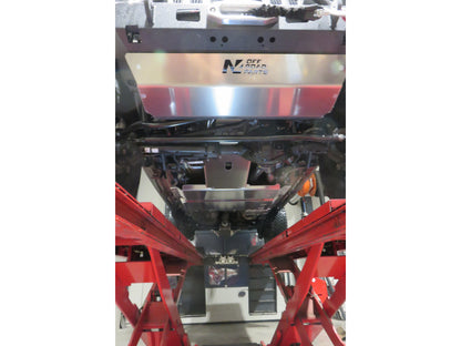 Ski de protection avant en aluminium de 8mm pour Jeep Wrangler JL et Gladiator avec pare chocs Warn N4-Offroad sur Xperts4x4 Accessoires 4x4 Off-Road