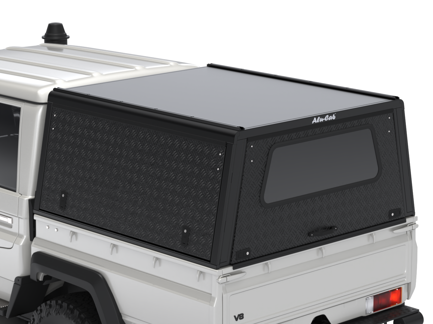 Hardtop Alu-Cab Explorer 3 pour Toyota Land Cruiser 79 Double-Cab, en aluminium robuste et durable.