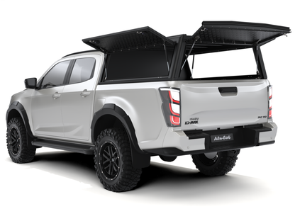 Hardtop Alu-Cab "Guard" pour Isuzu D-Max 2020+ Double-Cab, toit rigide en aluminium robuste et sécurisé.