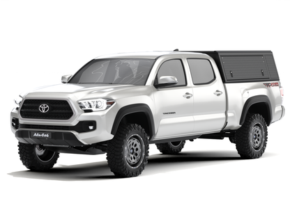 Hardtop Alu-Cab "Guard" pour Toyota Tacoma 2016-2023, version Texture, robuste et résistant pour véhicule utilitaire.