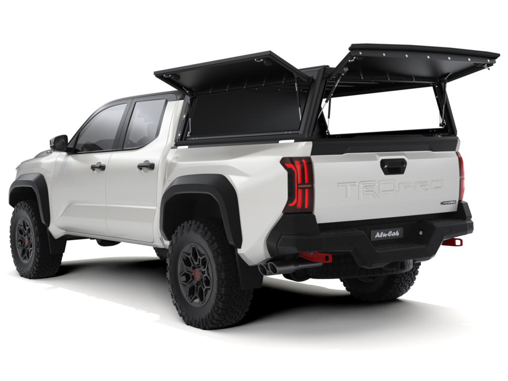 Hardtop Alu-Cab "Guard" pour Toyota Tacoma 2024+, version lisse, en aluminium, robuste et adapté au véhicule.
