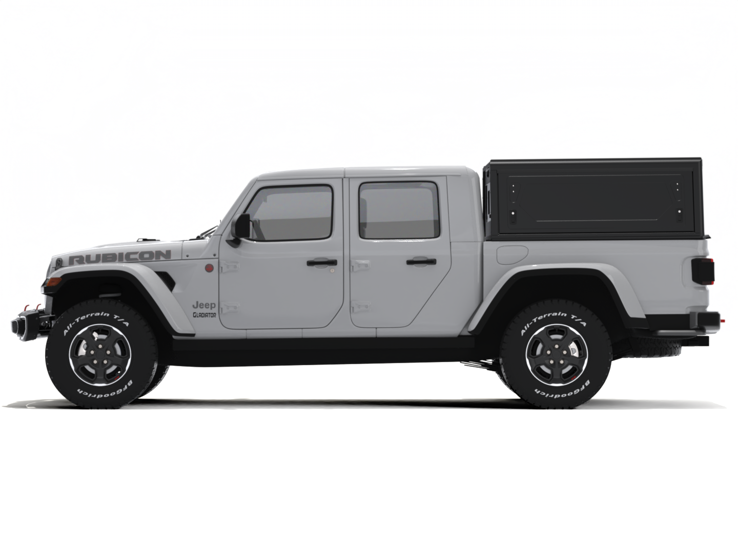 Hardtop en aluminium noir pour Jeep Gladiator JT 2019+ de la marque Alu-Cab, modèle Contour, robuste et résistant.