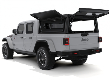 Hardtop Jeep Gladiator JT 2019+ Alu-Cab Contour en aluminium noir, robuste et design pour véhicule tout-terrain.