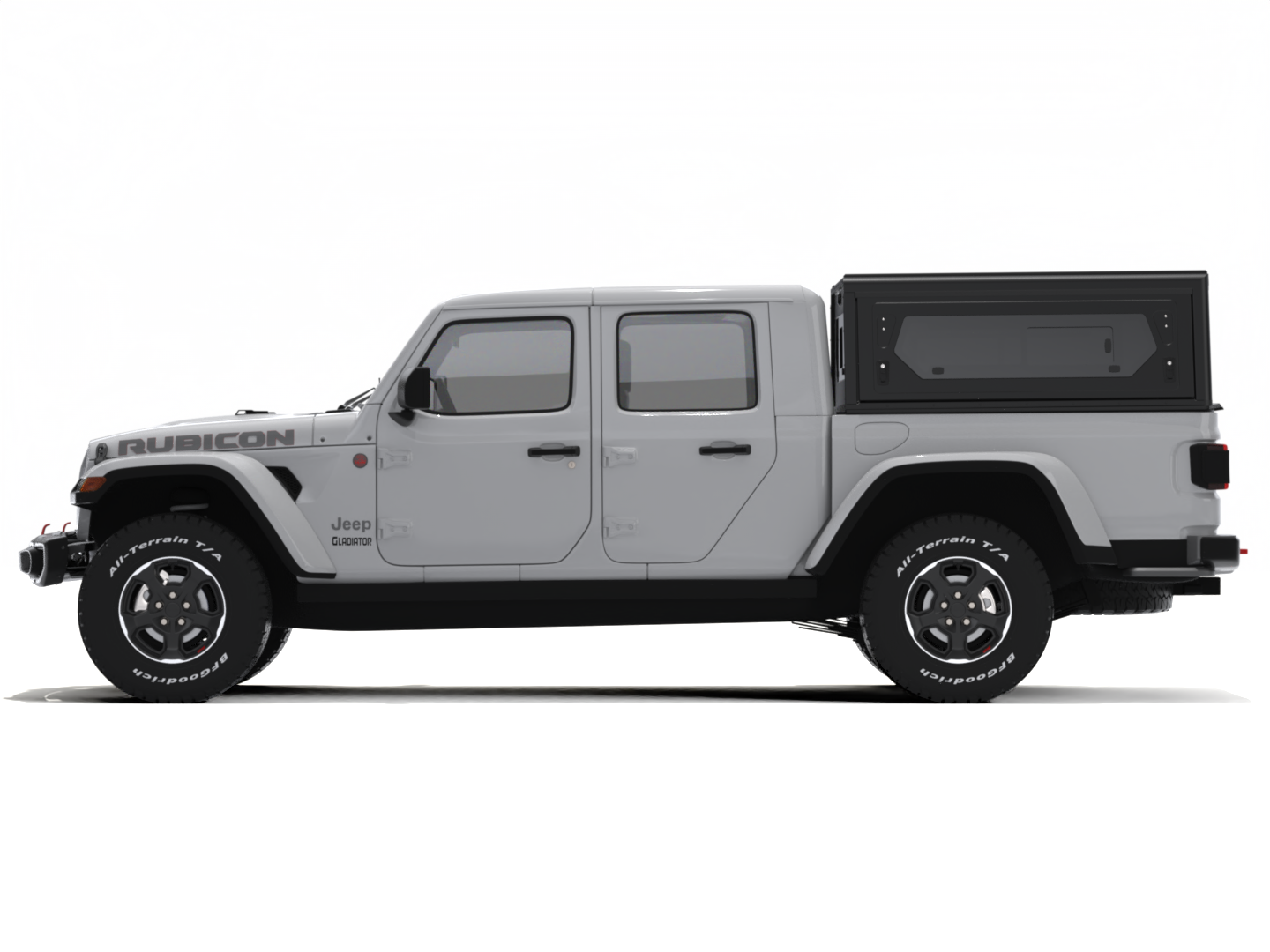 Hardtop Alu-Cab Contour en aluminium noir pour Jeep Gladiator JT 2019+ avec finition durable et design robuste.
