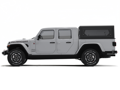 Hardtop Alu-Cab Contour en aluminium noir pour Jeep Gladiator JT 2019+ avec finition durable et design robuste.