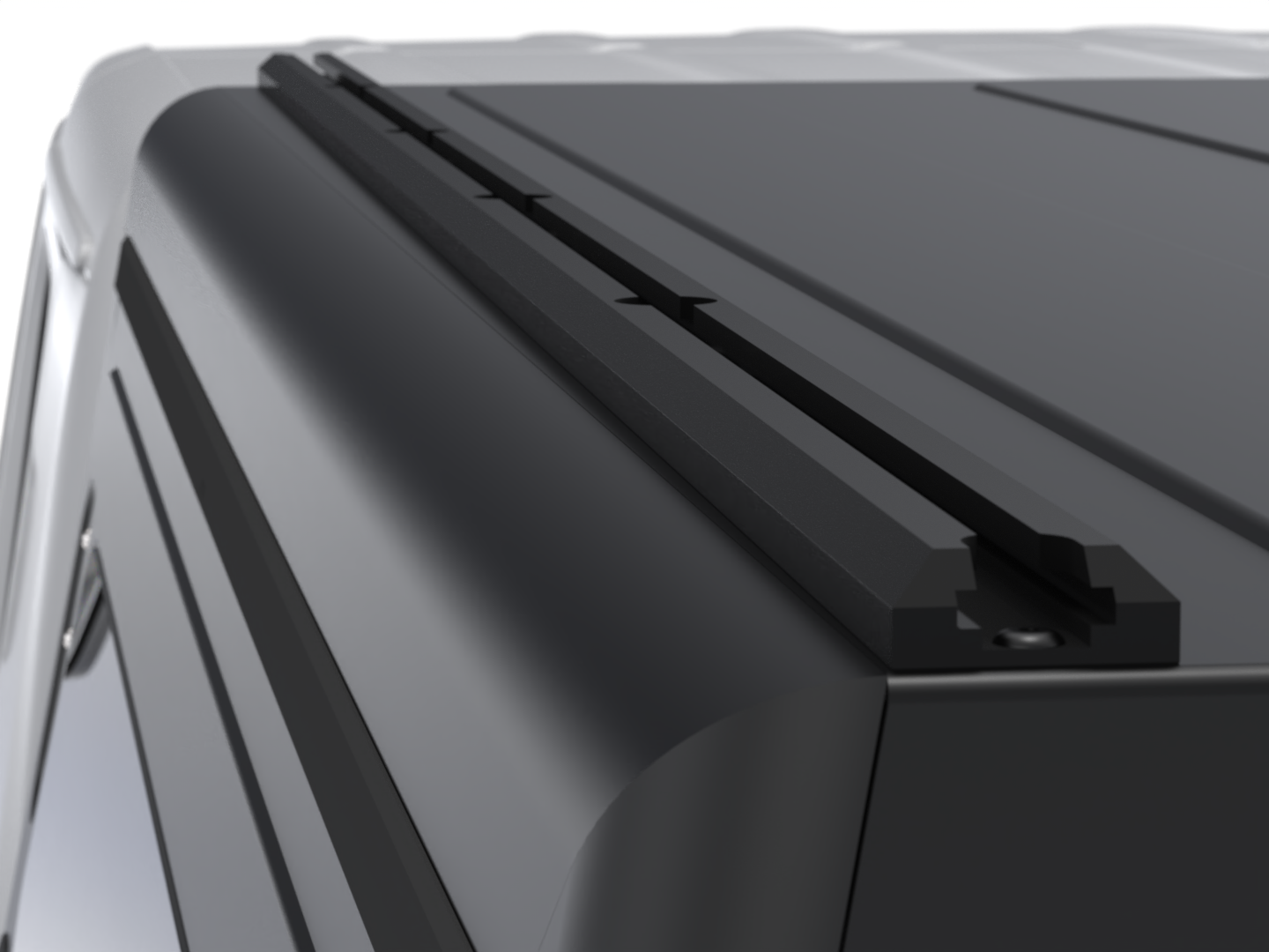 Hardtop Alu-Cab Contour pour Jeep Gladiator JT 2019+ en aluminium noir, robuste et résistant aux conditions extérieures.