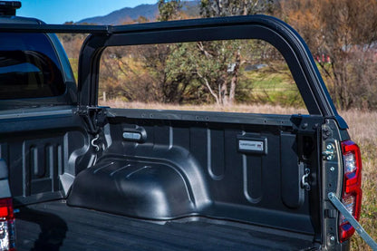 Support de benne ARB pour galerie de toit sur Ford Ranger 2023+ Double Cab, système de fixation robuste pour chargement.