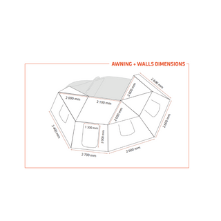 Awning Pack ROCKALU 450 GEN2 + Wall Kit  New Generation