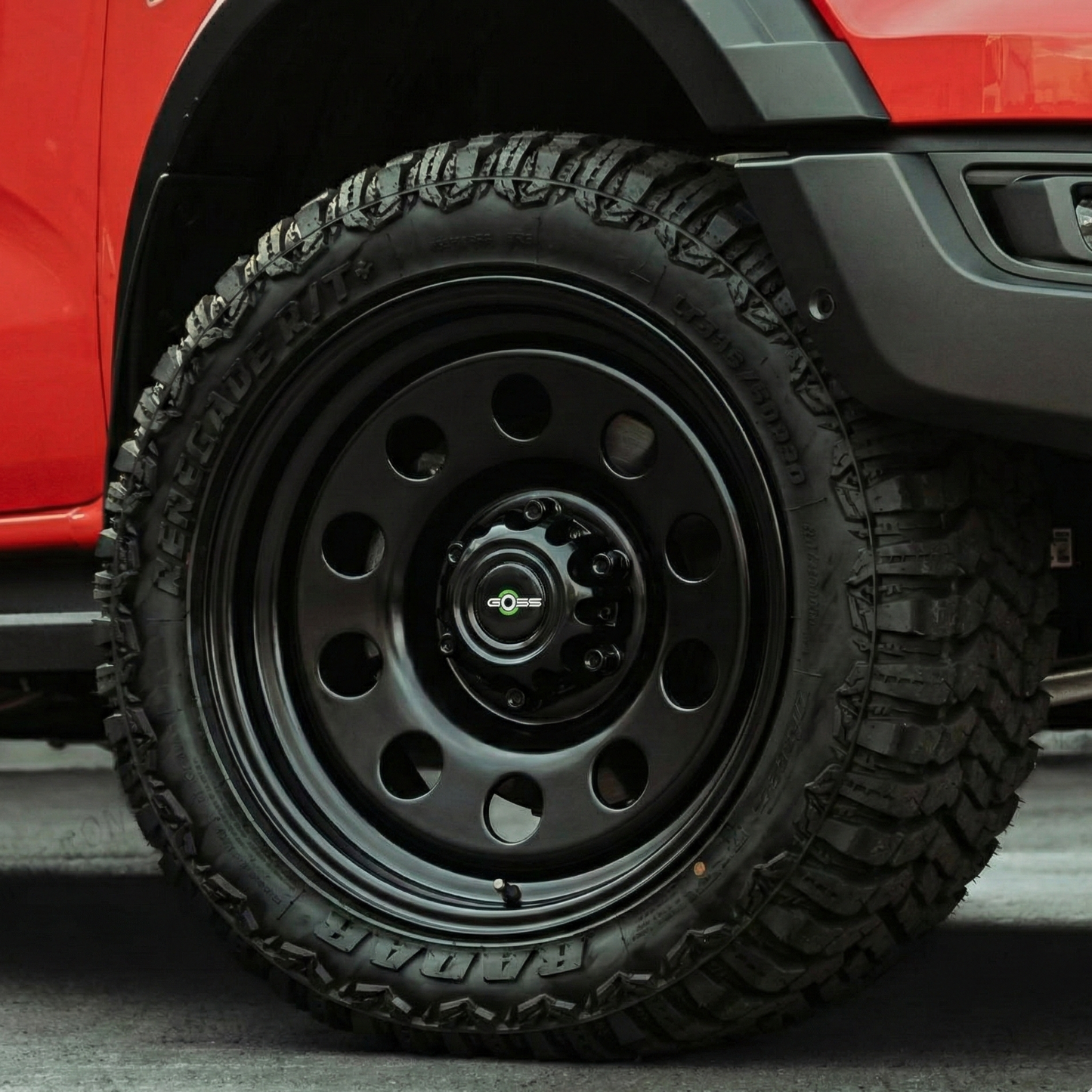 Jante acier GOSS pour Ford Ranger 2012-2022, modèle PX/PXII/PXIII, vue de face avec détails de la jante.
