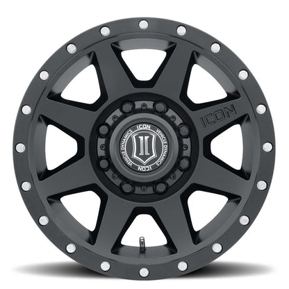 Jante 4x4 ICON Alloys Rebound HD – Noir satiné – 8,5x17 – 8x165,1 – ET13 – CB121 - BYD Shark 2024+