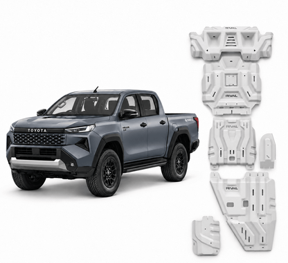 Kit 4 blindages aluminium 6 mm Toyota Hilux Travo 2026+ – RIVAL4X4 - Toyota Hilux 2026+