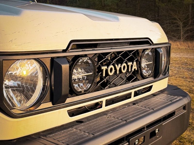 Kit intégration calandre Sentinel 7" Elite Yellow pour TOYOTA Land Cruiser GDJ79 2025+ - LAZER - Toyota Land Cruiser 78/79