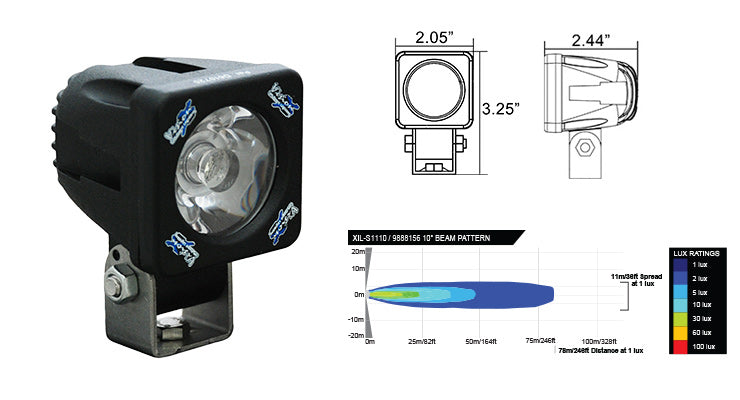 Vision-X Solstice Solo Black 10W LED Pod (x2) – Compact & Puissant sur Xperts4x4 Accessoires 4x4 Off-Road