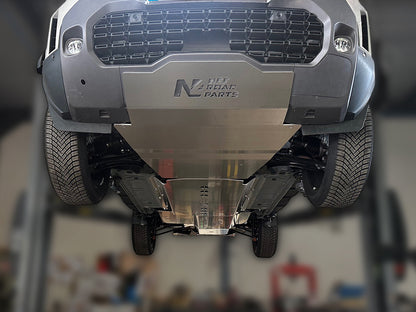 Protection avant en aluminium 6mm N4 OFFROAD pour Dacia Duster 2024+, protection inférieure robuste et résistante.