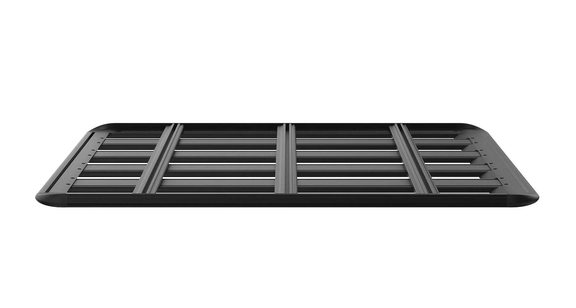 Kit galerie de toit RHINO-RACK pour Hardtops Alu-cab Extra Cab, avec barres robustes et fixation solide pour véhicule utilitaire.