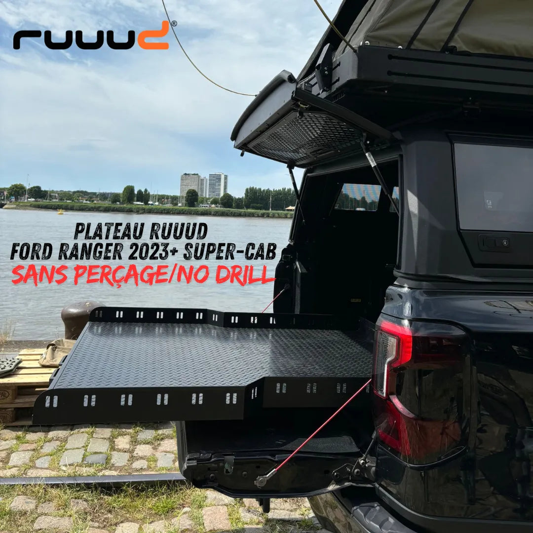 Plateau Coulissant RUUUD Ford Ranger 2023+ SUPER-CAB | Installation Sans Perçage sur Xperts4x4 Accessoires 4x4 Off-Road