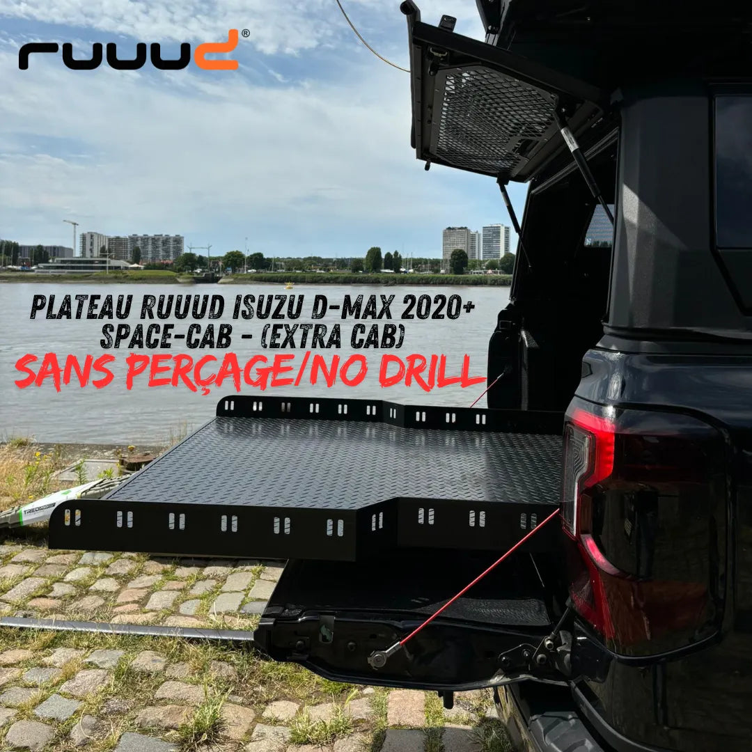 Plateau Coulissant RUUUD Isuzu D-Max 2020+ Space-Cab | Installation Sans Perçage sur Xperts4x4 Accessoires 4x4 Off-Road