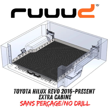 Plateau Coulissant RUUUD Toyota Hilux Revo 2016+ Extra Cab | Installation Sans Perçage sur Xperts4x4 Accessoires 4x4 Off-Road