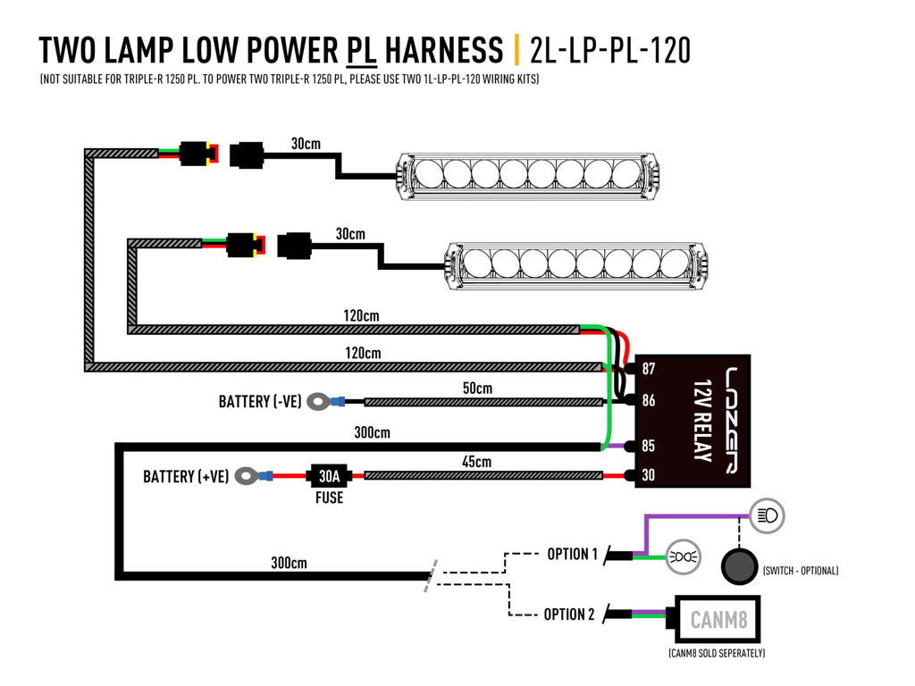 Deux projecteurs Faisceau (Low Power avec feux de position) LAZER LAMPS sur Xperts4x4 Accessoires 4x4 Off-Road