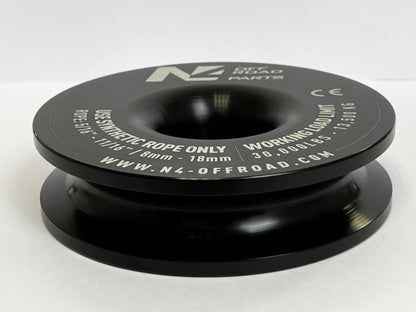 Anneau de treuillage 13.5T en aluminium anodisé noir N4-Offroad sur Xperts4x4 Accessoires 4x4 Off-Road