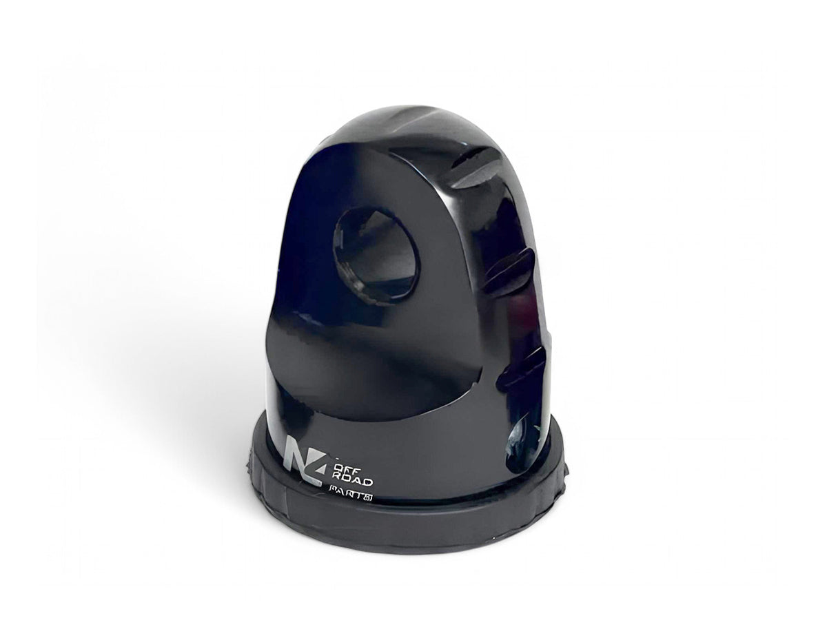 Arrêt de corde 8T en aluminium anodisé noir pour fixation manille N4-Offroad sur Xperts4x4 Accessoires 4x4 Off-Road