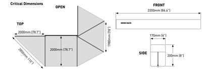 Auvent 270° Rhino-Rack Batwing Autoportant Latéral | Droite sur Xperts4x4 Accessoires 4x4 Off-Road