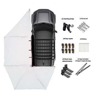 Auvent 270° XL - Rockalu 450 Autoportant (GEN 2) avec LED  DROITE sur Xperts4x4 Accessoires 4x4 Off-Road
