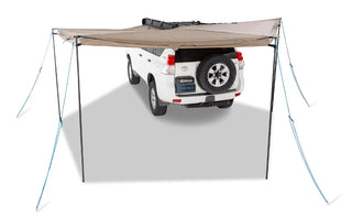 Auvent circulaire 270° RHINORACK Batwing 2.5m (version gauche) - avec fixations STOW IT sur Xperts4x4 Accessoires 4x4 Off-Road
