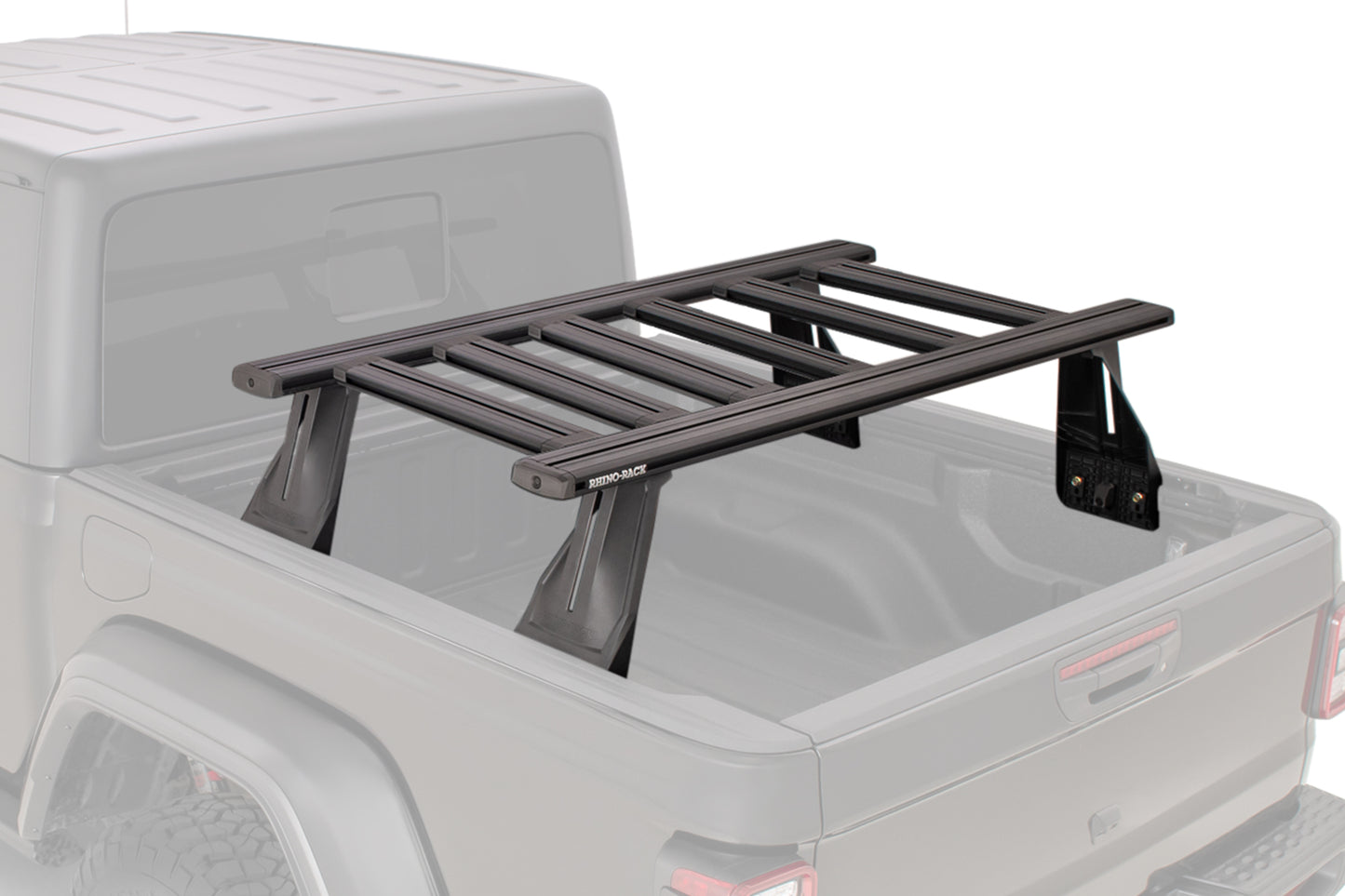 Kit 2 barres de toit RHINO-RACK pour Toyota Hilux Revo 2015+ avec système Reconn-Deck et 6 barres transversales.