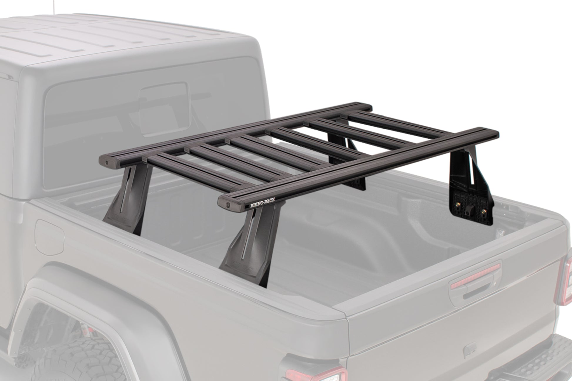 Kit 2 barres de toit RHINO-RACK pour Toyota Hilux Revo 2015+ avec système Reconn-Deck et 6 barres transversales.
