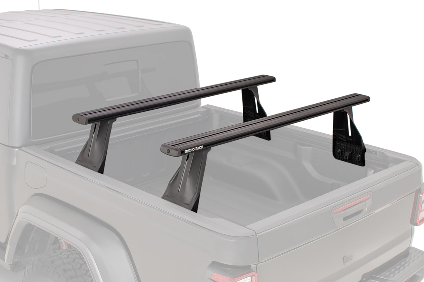 Kit de 2 barres de toit de 1500 mm RHINO-RACK pour Toyota Hilux Revo 2015+ avec système Reconn-Deck, robustes et faciles à installer.