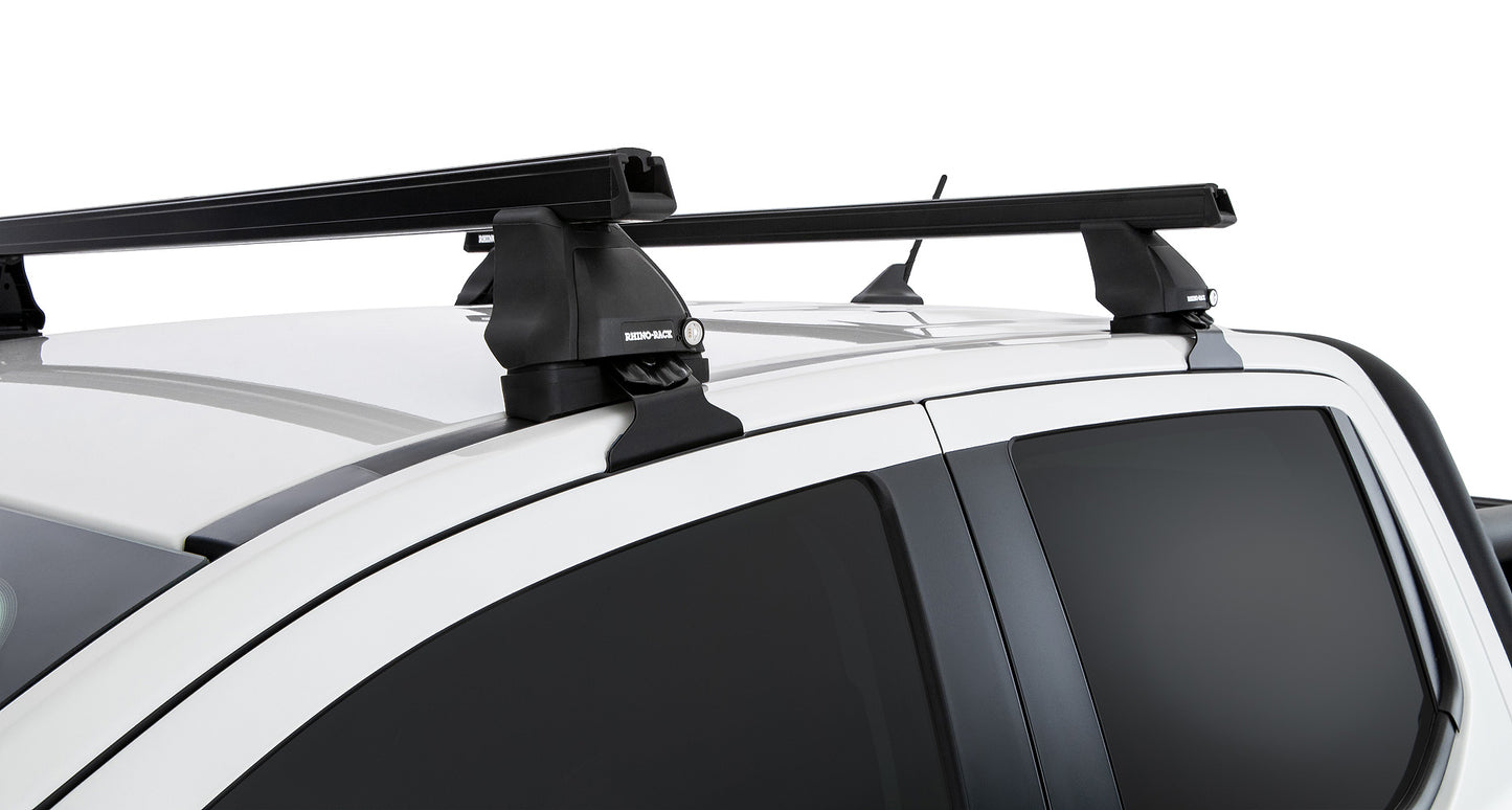 Kit 2 barres de toit Heavy Duty noire 1250mm série 2500 Ford Ranger T9 & Raptor T9 (P703) 2022+ - RHINO-RACK sur Xperts4x4 Accessoires 4x4 Off-Road