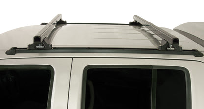 Kit 2 barres de toit noire 1375mm Heavy Duty RLTP Trackmount Nissan Navara D40 2005-2015 - RHINO-RACK sur Xperts4x4 Accessoires 4x4 Off-Road