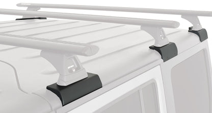 Kit de 2 barres de toit noires de 1500mm pour Jeep Wrangler JK 2011-2019, robuste, par RHINO-RACK, accessoires pour véhicule tout-terrain.