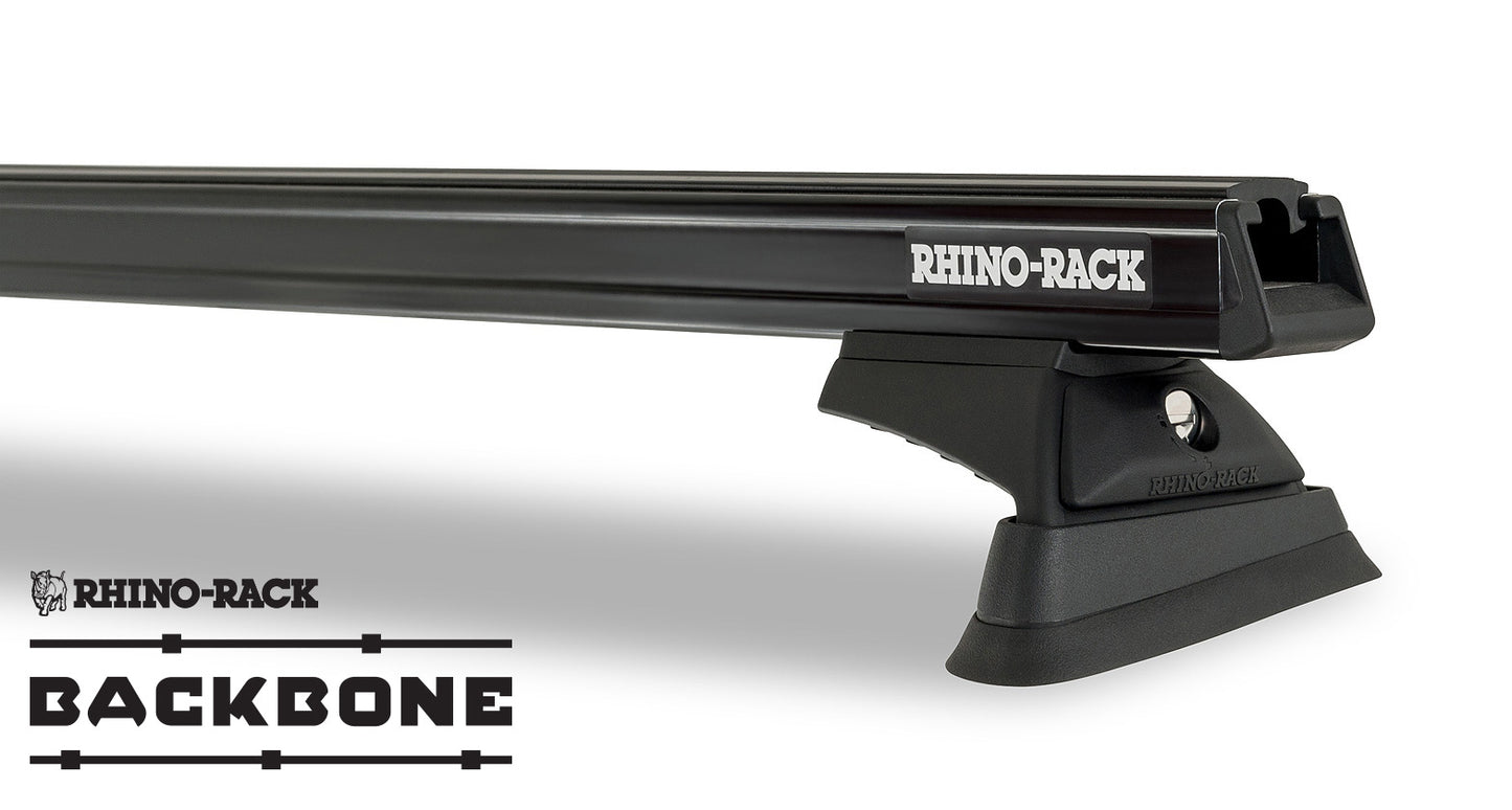 Kit de 2 barres de toit noires RHINO-RACK Backbone Heavy Duty pour Jeep Wrangler JK 2011-2019, longueur 1500mm.