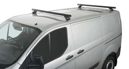 Kit 2 barres de toit noire Heavy Duty avec pieds RLTP Ford Transit Custom 2014+ - RHINO-RACK sur Xperts4x4 Accessoires 4x4 Off-Road