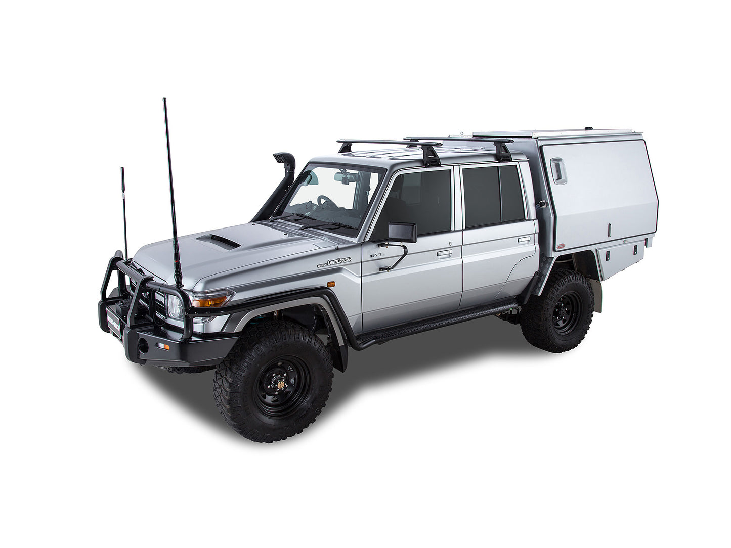 Kit 2 barres de toit Sportz 1500mm Toyota Land Cruiser HZJ79 GRJ79 double cab - RHINO-RACK sur Xperts4x4 Accessoires 4x4 Off-Road