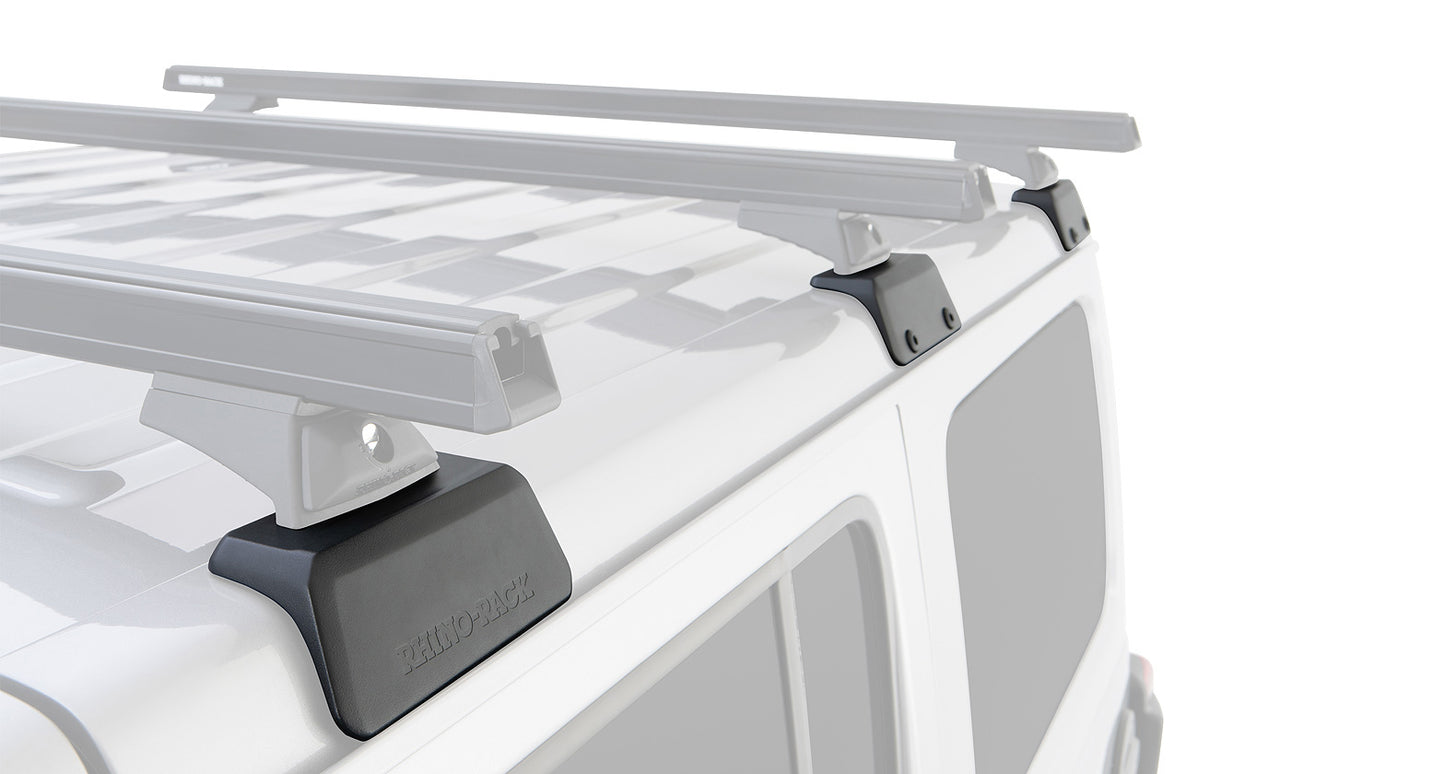 Kit de 3 barres de toit RHINO-RACK Backbone Heavy Duty pour Jeep Wrangler JL 2019+, 1500mm, fixation robuste et durable.