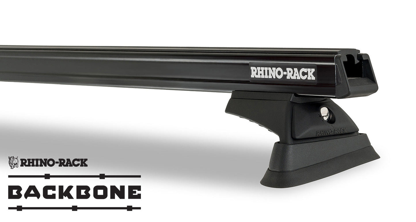 Kit de 3 barres de toit Rhino-Rack Backbone Heavy Duty pour Jeep Wrangler JL 2019+, 1500mm, robustes et adaptées au véhicule.