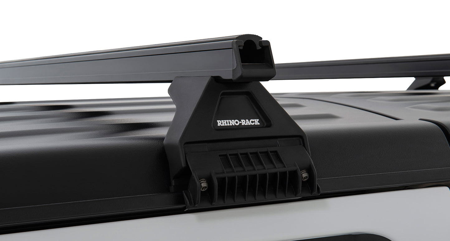 Kit 3 barres de toit noire Heavy Duty 1500mm avec pieds RL110 Jeep Wrangler JL 2019+ - RHINO-RACK sur Xperts4x4 Accessoires 4x4 Off-Road