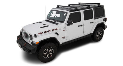 Kit 3 barres de toit noire Heavy Duty 1500mm avec pieds RL110 Jeep Wrangler JL 2019+ - RHINO-RACK sur Xperts4x4 Accessoires 4x4 Off-Road